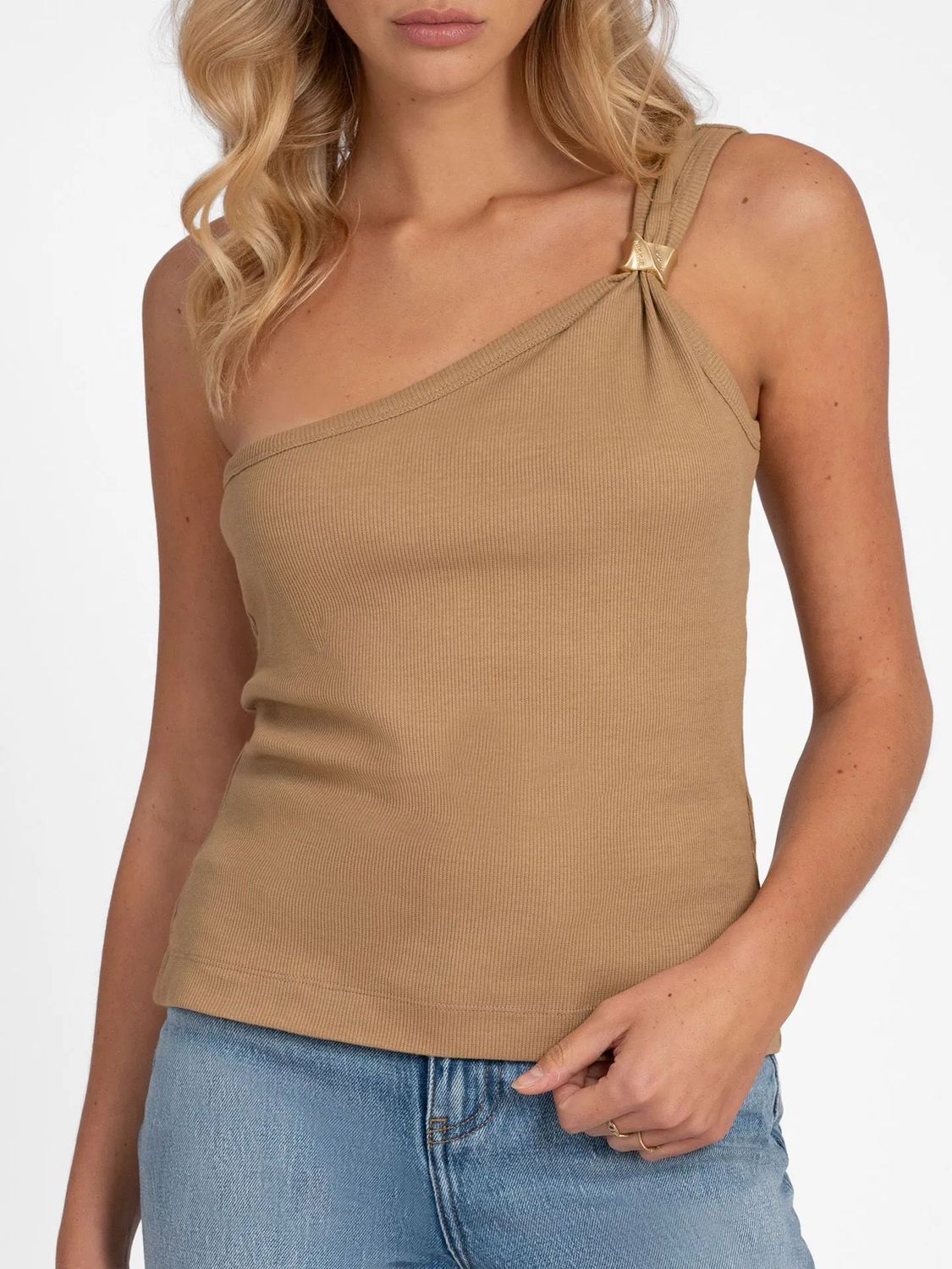 Nikkie One Shoulder Roselle Top Met Hardware Detail Tanin
