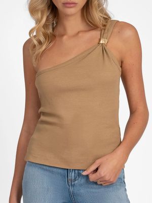 Nikkie One Shoulder Roselle Top Met Hardware Detail Tanin