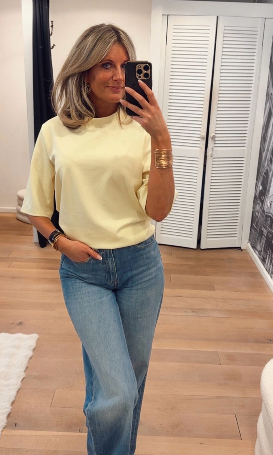 Basic shirt oversized butter yellow 