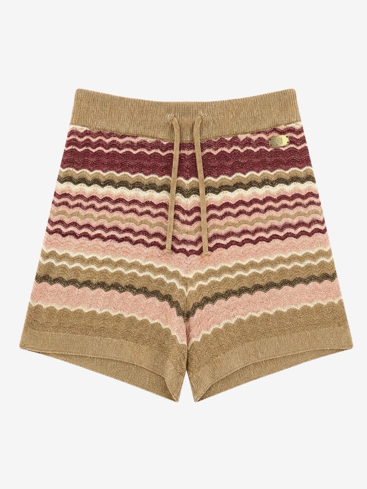 Nikkie Ajour Gebreide Rio Short Met zigzagpatroon