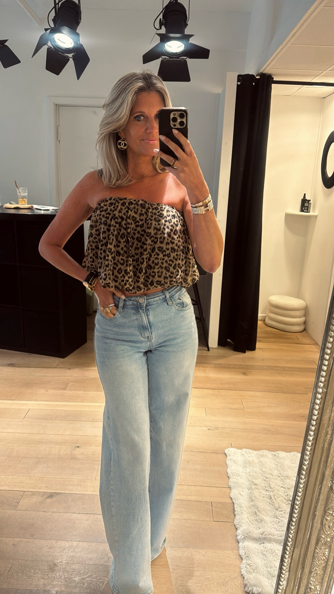 Strapless top Leopard