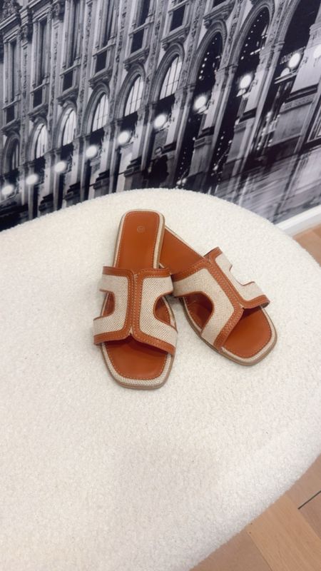 Gigi slippers cognac/ beige 