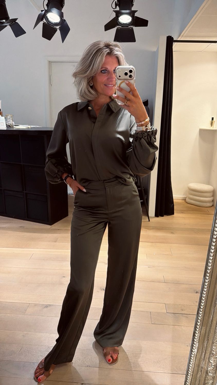 Nikkie Aivy Pantalon Met Tijdloze Uitstraling Sea Green