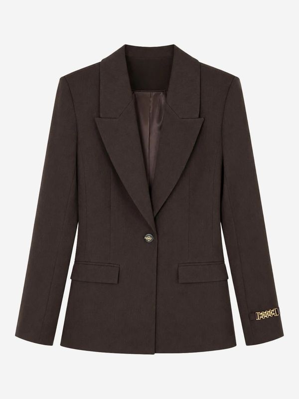 Nikkie Aisley Blazer Met Elegante Fit Chocolate Torte