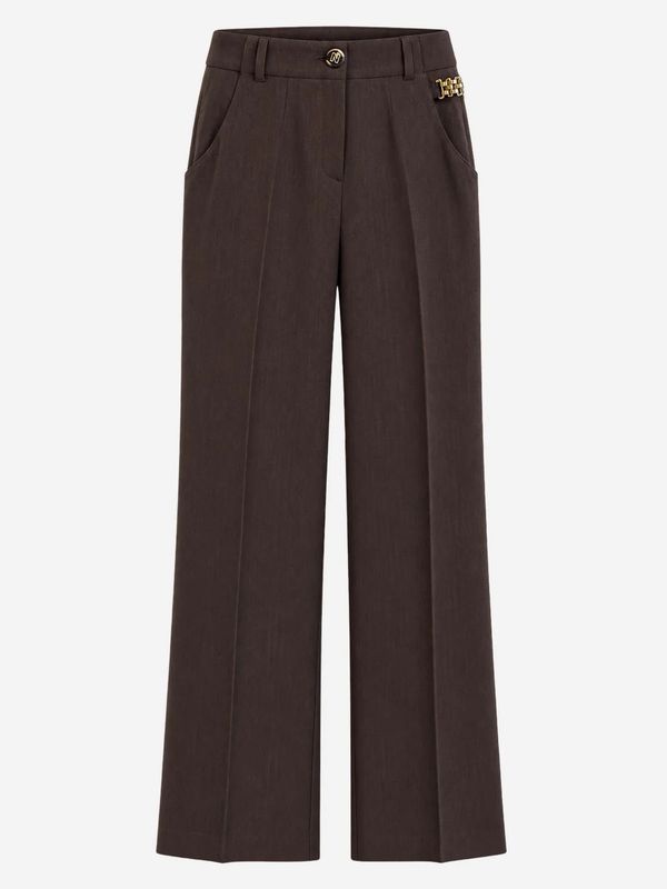 Nikkie Aisley Elegante Pantalon Met Wide Leg Fit Chocolate Torte  