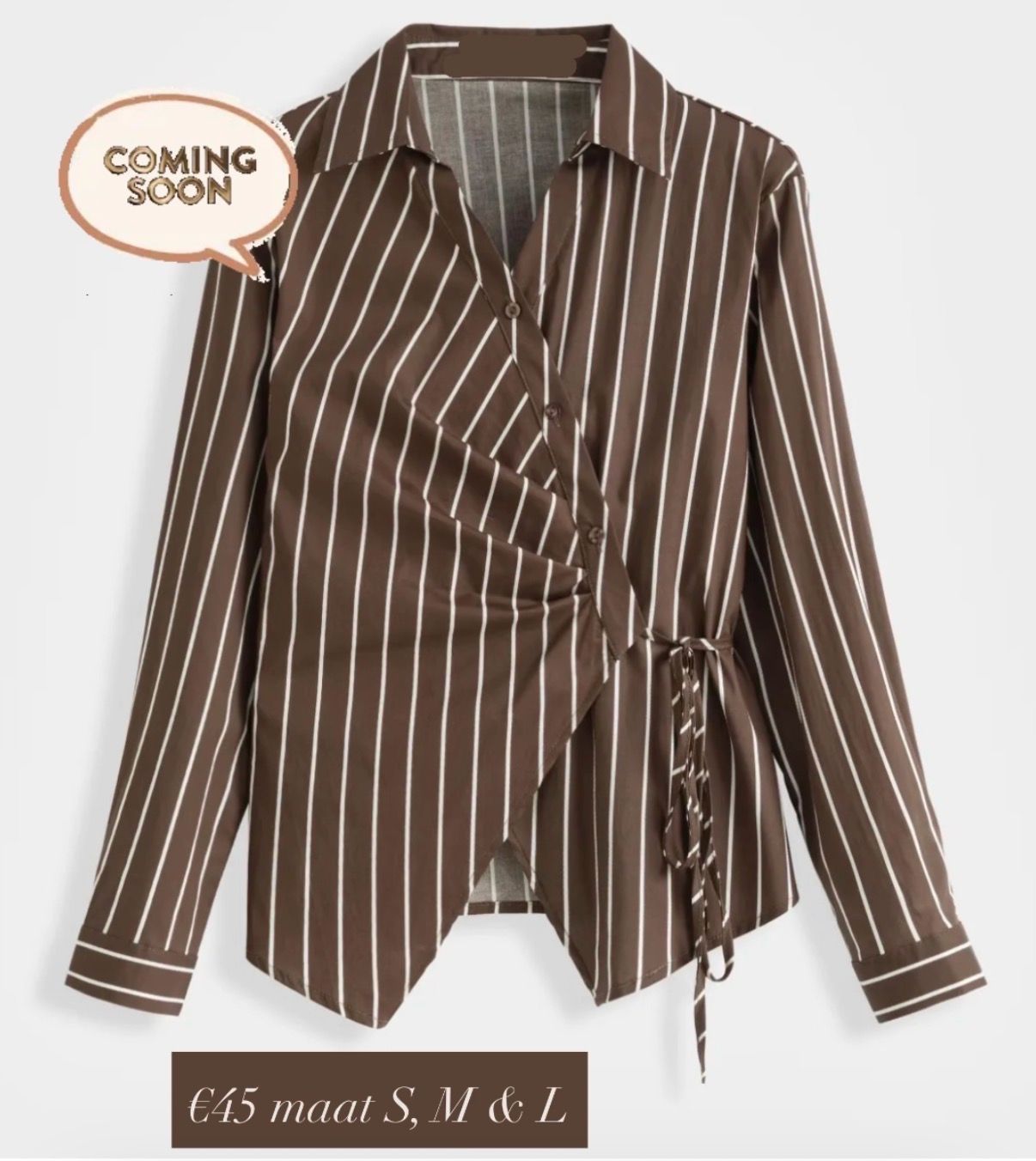 Charley blouse streep choco