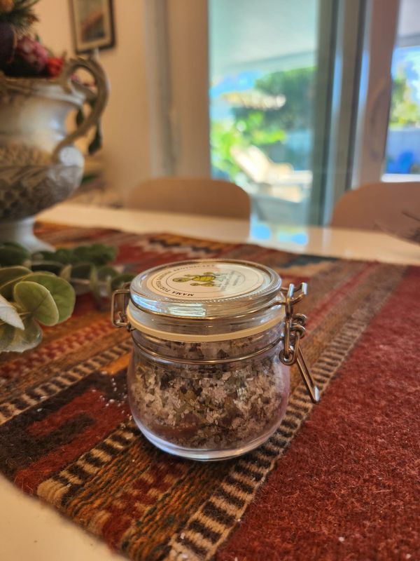 Dead Sea Salts with organic herbs from Mama Tortuga Garden