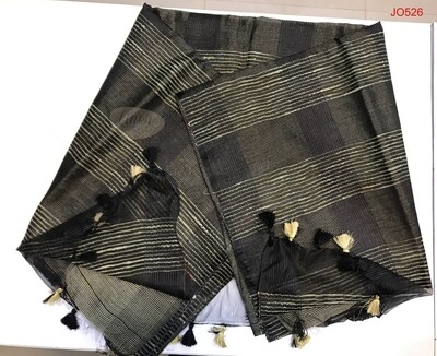 Black shade Jute Organza Saree Black shade Jute Organza Saree