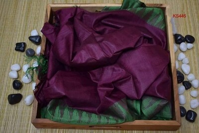 Dark violet shade Temple Border Kota Saree Dark violet shade Temple Border Kota Saree
