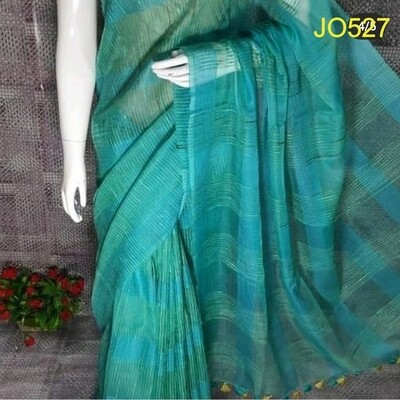 Green shade Jute Organza Saree Green shade Jute Organza Saree