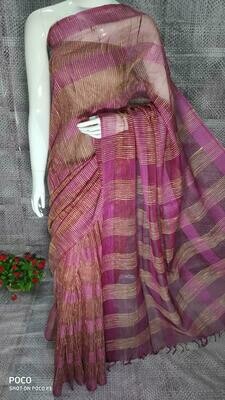 Violet Pink shade Jute Organza Saree Violet Pink shade Jute Organza Saree