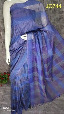 Blue shade Jute Organza Saree Blue shade Jute Organza Saree