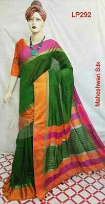 Green shade Maheshwari Silk Saree Green shade Maheshwari Silk Saree
