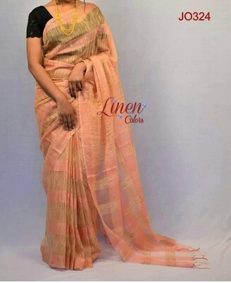 Orange shade Jute Organza Saree Orange shade Jute Organza Saree