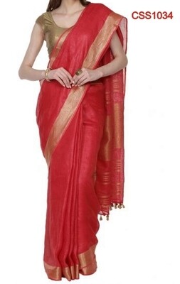 Yellow shade cotton slub Saree Yellow shade cotton slub Saree