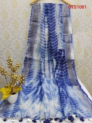 Cotton Slub Shibori print Saree Cotton Slub Shibori print Saree