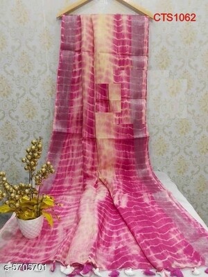 Cotton Slub Shibori print Saree Cotton Slub Shibori print Saree