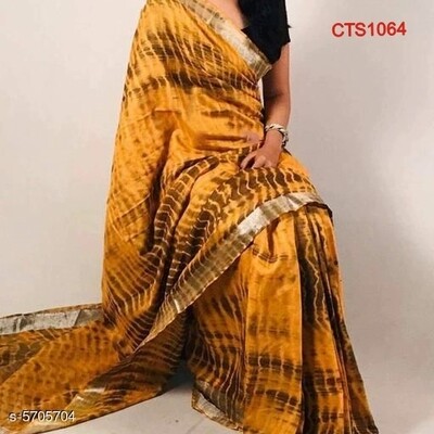 Cotton Slub Shibori print Saree Cotton Slub Shibori print Saree