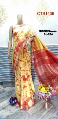 Cotton Slub Shibori print Saree Cotton Slub Shibori print Saree
