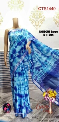 Cotton Slub Shibori print Saree Cotton Slub Shibori print Saree