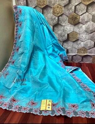 Elegant Tusser by Tusser saree with hand cut work design Elegant Tusser by Tusser saree with hand cut work design