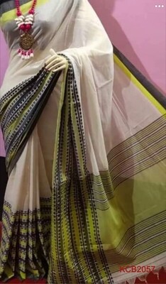 Begompuri Cotton Khadi Saree with jacquard weaving Begompuri Cotton Khadi Saree with jacquard weaving