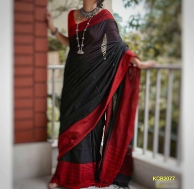 Begompuri Cotton Khadi Saree with jacquard weaving Begompuri Cotton Khadi Saree with jacquard weaving