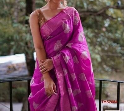 Tusser Muga Golden Silk Zari border saree Tusser Muga Golden Silk Zari border saree