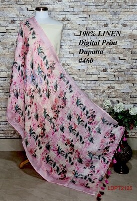 Multicolor linen dupatta with digital print Multicolor linen dupatta with digital print