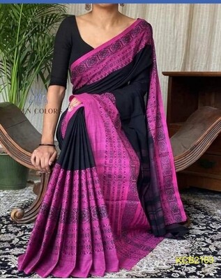 Begompuri Cotton Khadi Saree with jacquard weaving Begompuri Cotton Khadi Saree with jacquard weaving