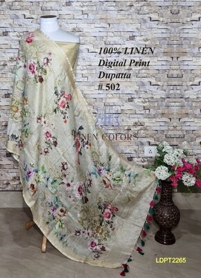Multicolor linen dupatta with digital print Multicolor linen dupatta with digital print