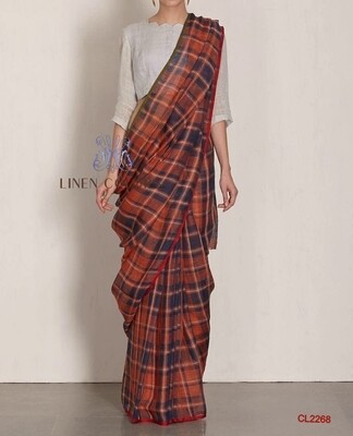 Alluring Cotton linen Saree with run on blouse Alluring Cotton linen Saree with run on blouse