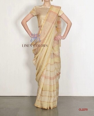 Alluring Cotton linen Saree with run on blouse Alluring Cotton linen Saree with run on blouse