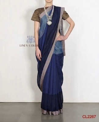 Alluring Cotton linen Saree with run on blouse Alluring Cotton linen Saree with run on blouse