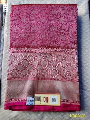 Authentic Katan Pevar Banarasee Saree with Kaduva design, interlocked weaving Authentic Katan Pevar Banarasee Saree with Kaduva design, interlocked weaving