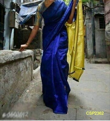 Beautiful Cotton silk saree with contrast pallu Beautiful Cotton silk saree with contrast pallu