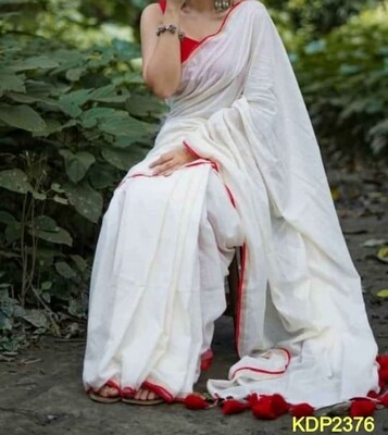 Traditional Khadi Saree with contrast border Traditional Khadi Saree with contrast border