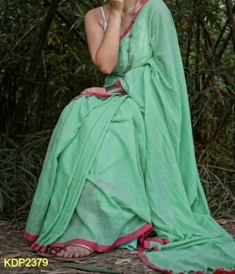 Traditional Khadi Saree with contrast border Traditional Khadi Saree with contrast border