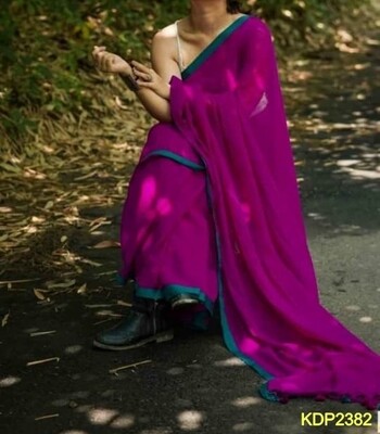 Traditional Khadi Saree with contrast border Traditional Khadi Saree with contrast border