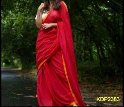Traditional Khadi Saree with contrast border Traditional Khadi Saree with contrast border