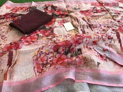 Linen Top material with linen digital print Dupatta Linen Top material with linen digital print Dupatta