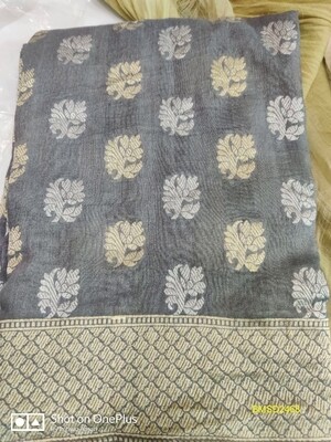 Authentic Banarasee Munga Silk Dupatta with all over weaving Authentic Banarasee Munga Silk Dupatta with all over weaving