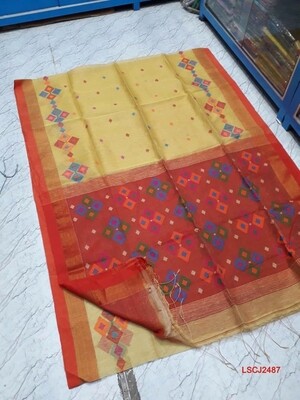 Chatai Jamdani saree with hand woven design Chatai Jamdani saree with hand woven design