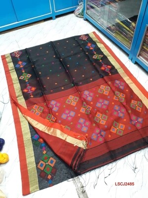 Chatai Jamdani saree with hand woven design Chatai Jamdani saree with hand woven design