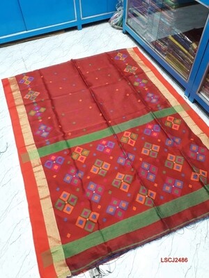 Chatai Jamdani saree with hand woven design Chatai Jamdani saree with hand woven design