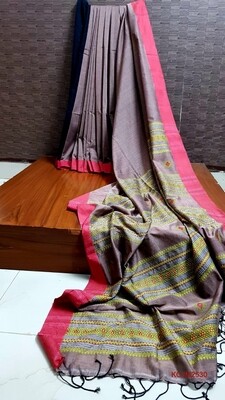 Handloom Cotton Khadi with jamdani work Handloom Cotton Khadi with jamdani work