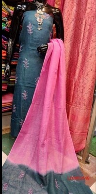 Beautiful Linen top and dupatta with beautiful embroidery work.