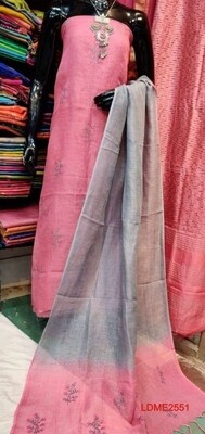Beautiful Linen top and dupatta with beautiful embroidery work.