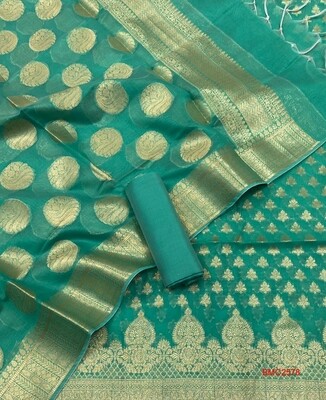Banarasee Merserised Cotton Resham full Suit Banarasee Merserised Cotton Resham full Suit
