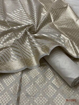 Banarasee Merserised Cotton Resham full Suit Banarasee Merserised Cotton Resham full Suit